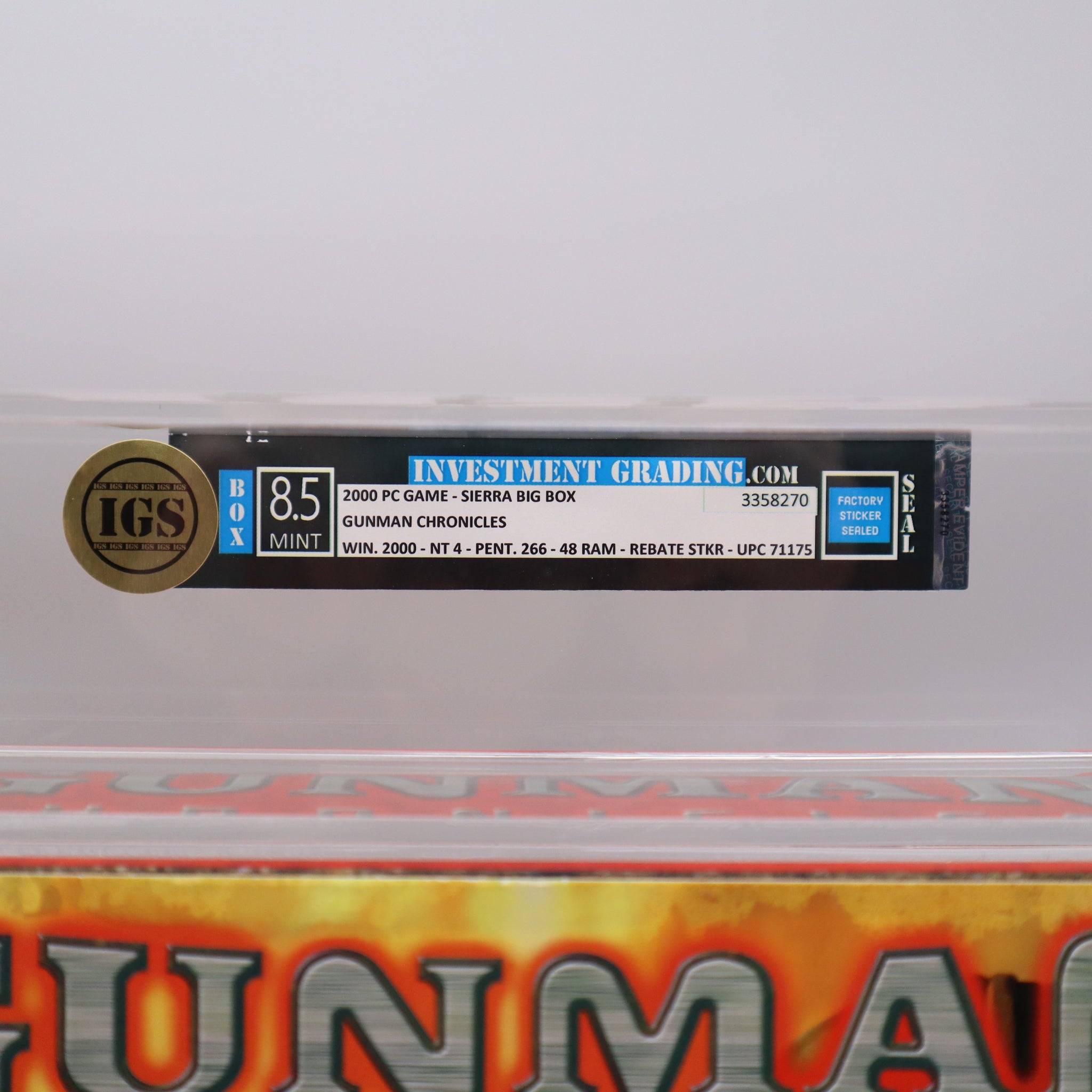 GUNMAN CHRONICLES - BIG BOX - IGS GRADED 8.5 MINT STICKER SEALED