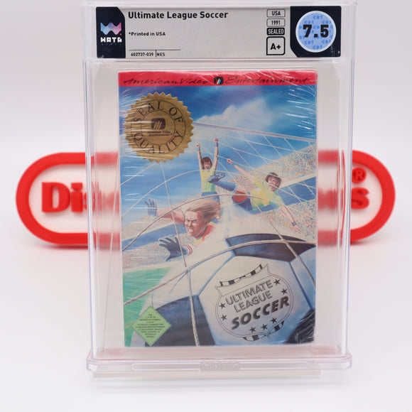 #726 - ULTIMATE LEAGUE SOCCER  - WATA GRADED 7.5 A+ (NES Nintendo) - THE DISCOUNTGAMES COLLECTION