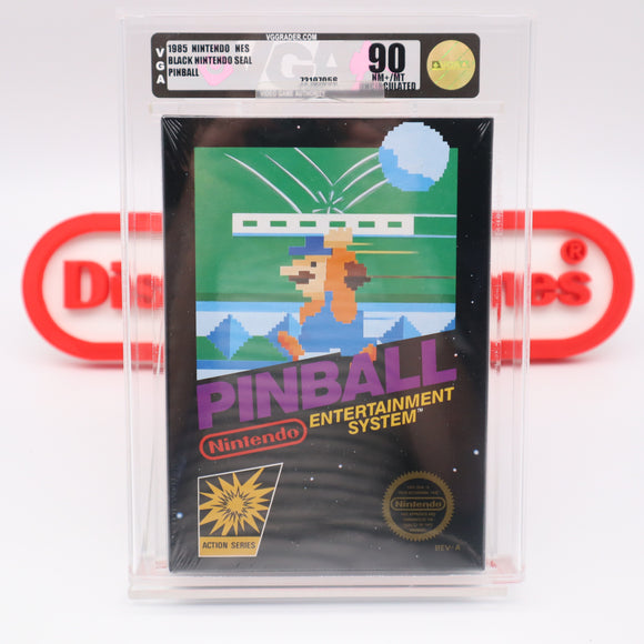 #502 - PINBALL - VGA GRADED 90 NM+/MT GOLD UNCIRCULATED (NES Nintendo) - THE DISCOUNTGAMES COLLECTION