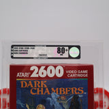 DARK CHAMBERS - VGA GRADED 80+ NM SILVER! NEW & Factory Sealed! (Atari 2600)