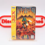 DOOM 32X - NEW & Factory Sealed with Authentic 3-Sided Seam! (Sega Genesis 32X)