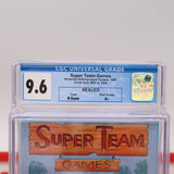 SUPER TEAM GAMES - ROUND SOQ! CGC GRADED 9.6 A+! NEW & Factory Sealed with Authentic H-Seam! (NES Nintendo)