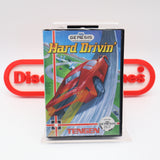 HARD DRIVIN' / HARD DRIVING RACING (EARLY MIJ CLAMSHELL CASE!) NEW & Factory Sealed with Authentic Tube Seam! (Sega Genesis)