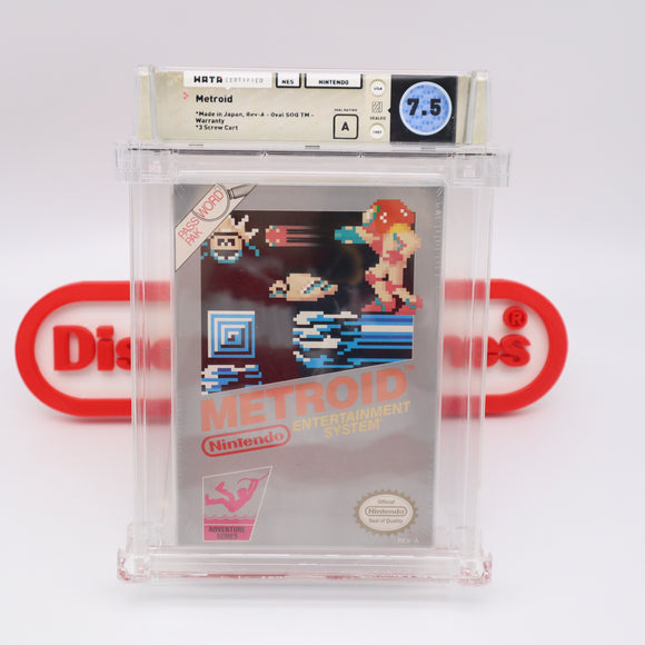 METROID - WATA GRADED 7.5 A! NEW & Factory Sealed with Authentic H-Seam! (NES Nintendo)