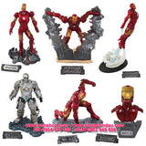 DYNAMIC THEATER ARTS / EZHOBI TOYS SET OF 6 IRON MAN MODELS - MARVEL FIGURE STATUES - NEW Authentic & Factory Sealed!