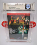 DRAGON WARRIOR IV 4 - WATA GRADED 8.5 + Map/Chart & 9.4 card! (NES Nintendo)