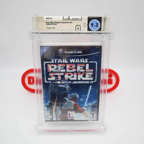 STAR WARS ROGUE SQUADRON III 3: REBEL STRIKE - WATA GRADED 9.2 A! NEW & Factory Sealed! (Nintendo Gamecube)