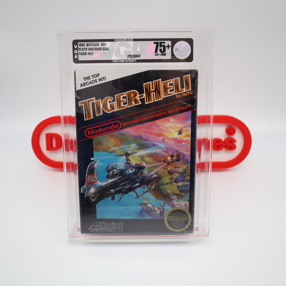 TIGER-HELI - EARLY ROUND SOQ! VGA GRADED 75+ EX+/NM! NEW & Factory Sealed with Authentic H-Seam! (NES Nintendo)