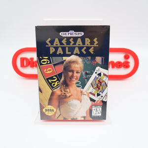 CAESARS PALACE - NEW & Factory Sealed with V-Overlap Seam! (Sega Genesis) CASE-FRESH GAME!