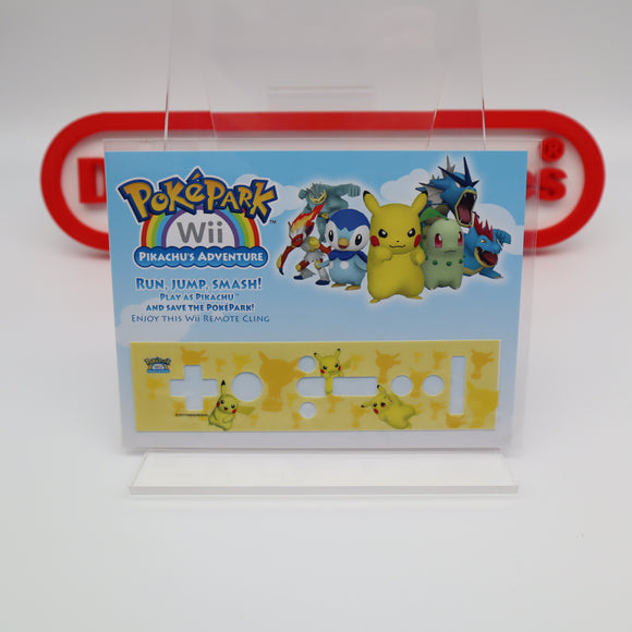 POKEMON POKEPARK: PIKACHU'S ADVENTURE CONTROLLER CLING for Nintendo Wii - BRAND NEW & SEALED!