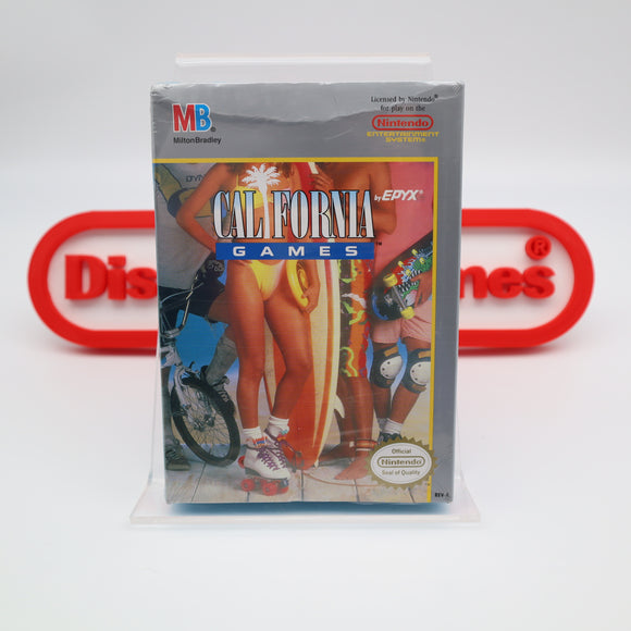 CALIFORNIA GAMES - NEW & Factory Sealed with Authentic H-Seam! (NES Nintendo)