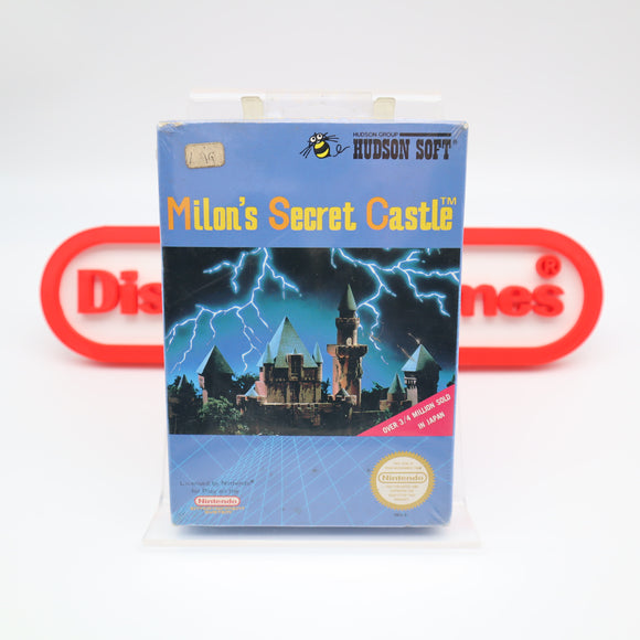 MILON'S SECRET CASTLE - EARLY PRODUCTION ROUND SOQ! NEW & Factory Sealed with Authentic H-Seam! (NES Nintendo)