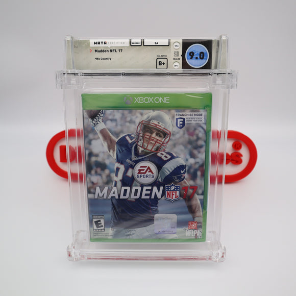 MADDEN NFL 17 2017 - ROB GRONKOWSKI COVER - WATA Graded 9.0 B+! NEW & Factory Sealed (Xbox One)