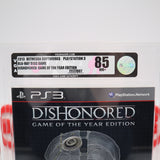DISHONORED - GRADED W/ SLEEVE - VGA 85 NM+ SILVER! NEW & Factory Sealed! (PS3 PlayStation 3)