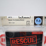 RESCUE: THE EMBASSY MISSION - WATA GRADED 9.4 A! NEW & Factory Sealed with Authentic H-Seam! (NES Nintendo)