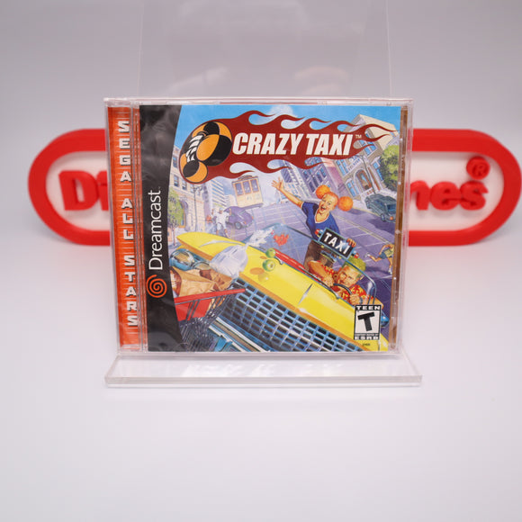 CRAZY TAXI - NEW & Factory Sealed with Y-Fold! (Sega Dreamcast)