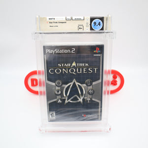 STAR TREK: CONQUEST - WATA GRADED 9.4 A+! NEW & Factory Sealed! (PS2 PlayStation 2)