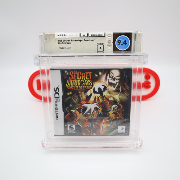 SECRET SATURDAYS: BEASTS OF THE 5TH SUN - WATA GRADED 9.4 A! NEW & Factory Sealed! (Nintendo DS)