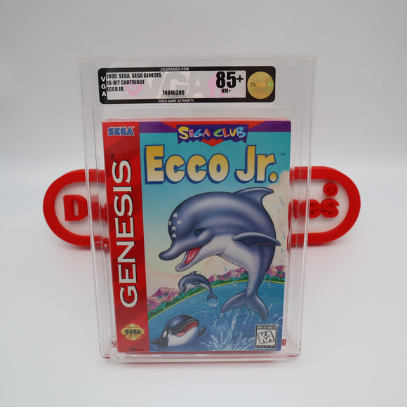 ECCO JR. JUNIOR - VGA GRADED 85+ NM+ GOLD! NEW & Factory Sealed! (Sega Genesis)
