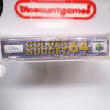 GOLDEN NUGGET 64 - WATA GRADED 9.8 A+! NEW & Factory Sealed with Authentic V-Seam! (N64 Nintendo 64)