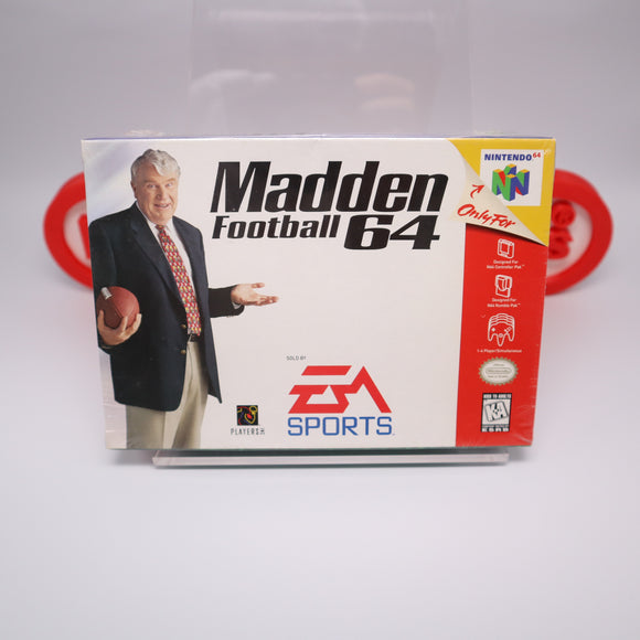 MADDEN 64 FOOTBALL - NEW & Factory Sealed with Authentic V-Seam! (N64 Nintendo 64)