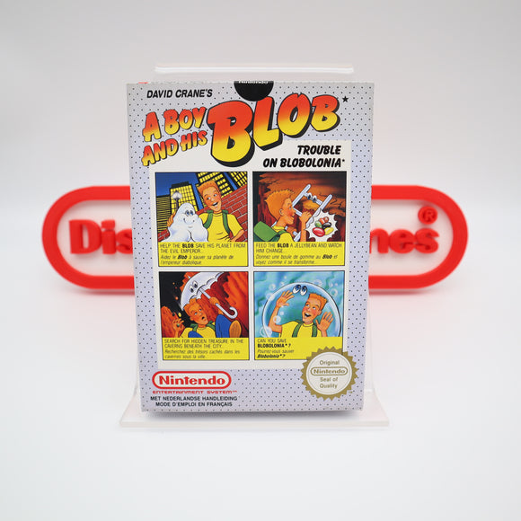 A BOY AND HIS BLOB - PAL STICKER SEALED! NEW & Factory Sealed! (NES Nintendo)