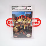 RAMPART - VGA GRADED 75 EX+/NM! NEW & Factory Sealed with Authentic H-Seam! (NES Nintendo)