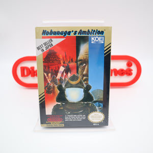 NOBUNAGA'S AMBITION - NEW & Factory Sealed with Authentic H-Seam! (NES Nintendo)