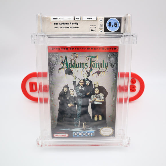 ADDAMS FAMILY, THE - WATA GRADED 8.5 A+! NEW & Factory Sealed with Authentic H-Seam! (NES Nintendo)