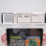 TENNIS - UNPUNCHED HANGTAB, 5-SCREW, NO REV-A, NO CODE, ROUND SOQ - WATA GRADED 6.0 CIB! (NES Nintendo)