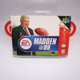 MADDEN 99 FOOTBALL - NEW & Factory Sealed with Authentic V-Seam! (N64 Nintendo 64)