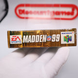 MADDEN 99 FOOTBALL - NEW & Factory Sealed with Authentic V-Seam! (N64 Nintendo 64)