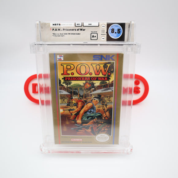 P.O.W. PRISONERS OF WAR - WATA GRADED 8.5 A+! NEW & Factory Sealed with Authentic H-Seam! (NES Nintendo)