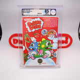 BUBBLE BOBBLE - VGA GRADED 85 NM+ QUALIFIED! NEW & UNUSED with Original H-Seam! (NES Nintendo)