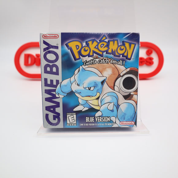 POKEMON BLUE (EARLY PRODUCTION) - NEW & Factory Sealed with Authentic H-Seam! (Game Boy Original)