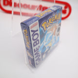 POKEMON BLUE (EARLY PRODUCTION) - NEW & Factory Sealed with Authentic H-Seam! (Game Boy Original)