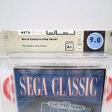WORLD CHAMPIONSHIP SOCCER - WATA GRADED 9.0 A+! NEW & Factory Sealed! (Sega Genesis)