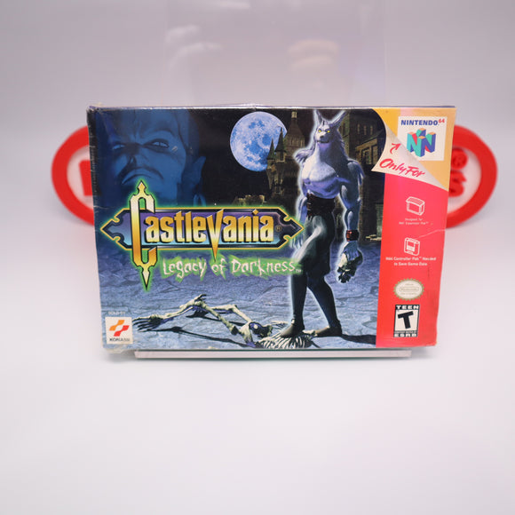 CASTLEVANIA: LEGACY OF DARKNESS - NEW & Factory Sealed with Authentic H-Overlap Seam! (N64 Nintendo 64)