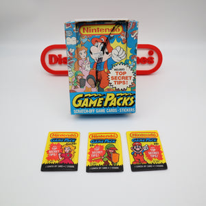 3 TOPPS NINTENDO GAME PACKS 1989 TRADING CARDS & ORIGINAL DISTRIBUTION BOX - NEW & Sealed Packs!