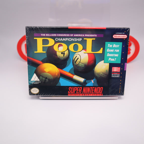 CHAMPIONSHIP POOL - NEW & Factory Sealed with Authentic Seal! (SNES Super Nintendo)