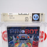 PIN*BOT / PINBOT PINBALL - WATA GRADED 9.2 A! NEW & Factory Sealed with Authentic H-Seam! (NES Nintendo)