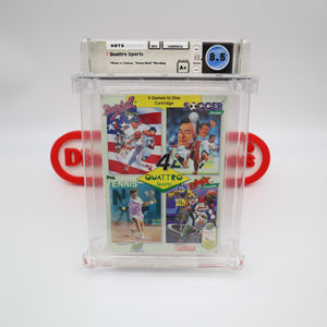 QUATTRO SPORTS (4 Games in 1) - WATA GRADED 8.5 A+! NEW & Factory Sealed with Authentic H-Seam! (NES Nintendo)