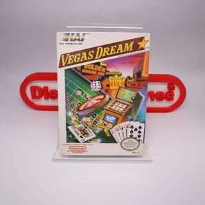 VEGAS DREAM - NEW & Factory Sealed with Authentic H-Seam! (NES Nintendo)