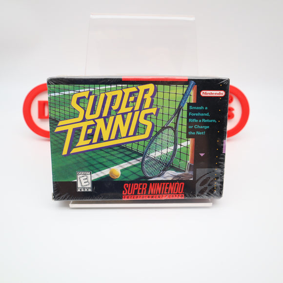 SUPER TENNIS - NEW & Factory Sealed with Authentic V-Seam! (SNES Super Nintendo)