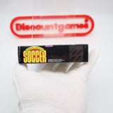 WORLD LEAGUE SOCCER - NEW & Factory Sealed with Authentic V-Seam! (SNES Super Nintendo)