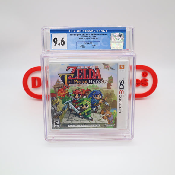 LEGEND OF ZELDA: TRI-FORCE HEROES - CGC GRADED 9.6 A+! NEW & Factory Sealed! (Nintendo 3DS)