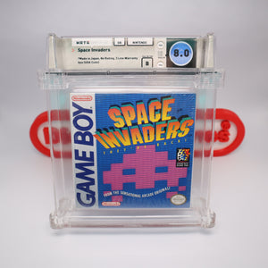 SPACE INVADERS - WATA GRADED 8.0 B! NEW & Factory Sealed with Authentic H-Seam! (Nintendo Game Boy GB)