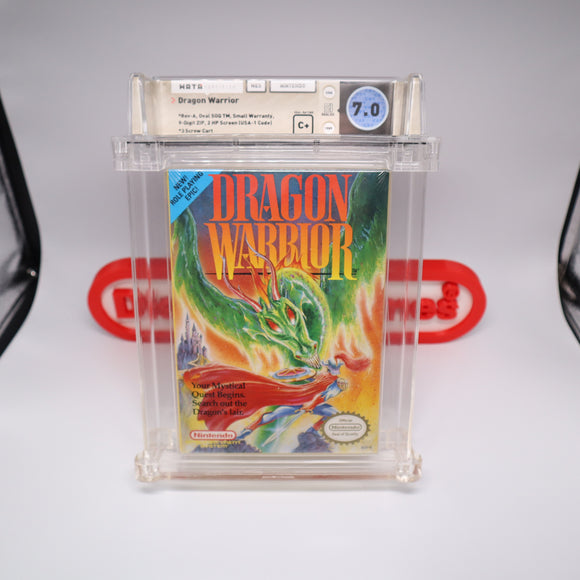 DRAGON WARRIOR I - WATA GRADED 7.0 C+! NEW & Factory Sealed with Authentic H-Seam! (NES Nintendo)