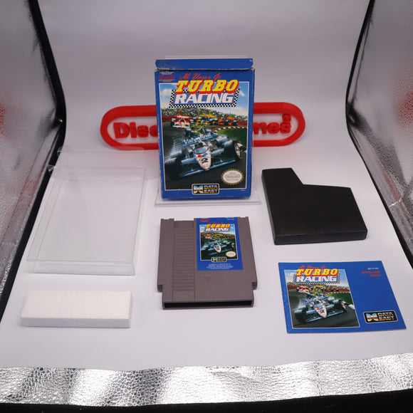 AL UNSER JR. TURBO RACING - Complete In Box - CIB! (NES Nintendo)