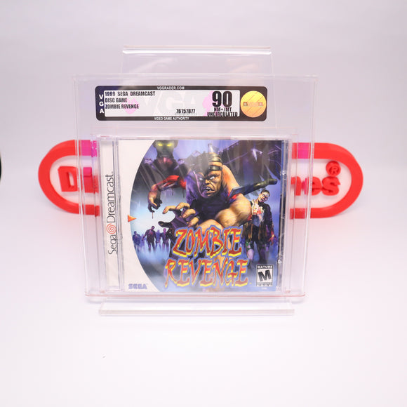 ZOMBIE REVENGE - VGA Graded 90 UNCIRCULATED - NEW & Factory Sealed with Y-Fold! (Sega Dreamcast)